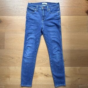 Madewell High Rise Skinny Jeans Womens 26P Denim Medium Blue Wash EUC